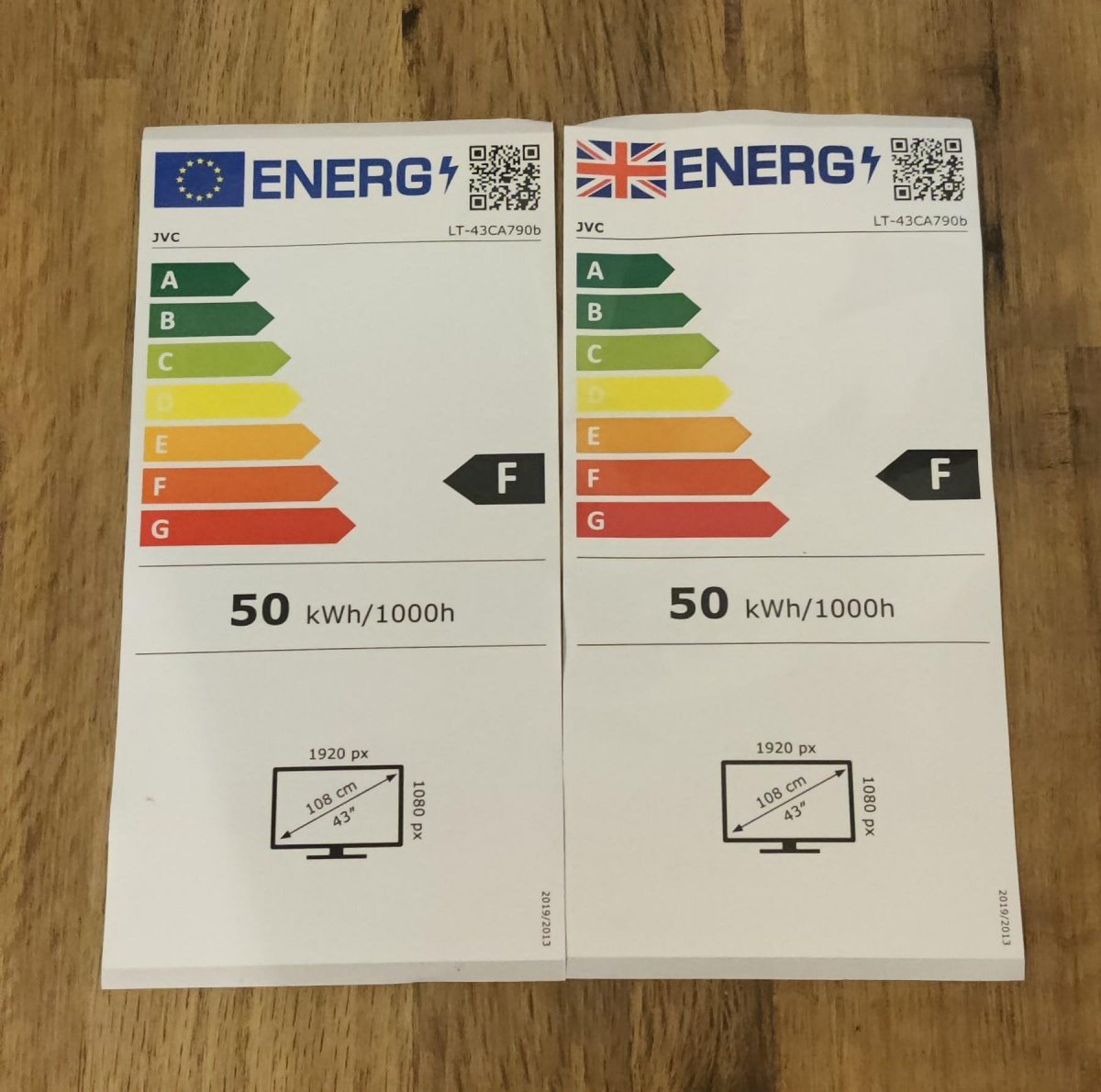 Bought a new telly - felt the red white and blue of brexit course through my veins seeing how we have our own regulations nowadays