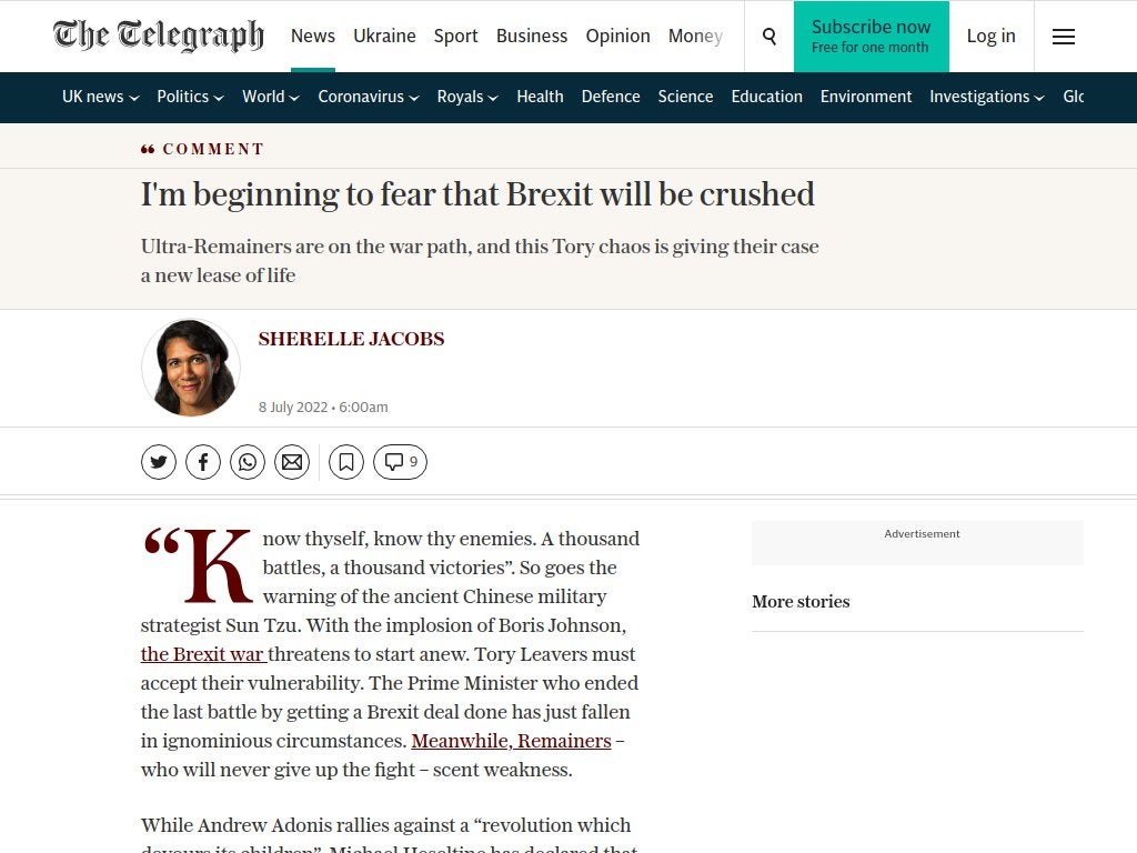 I'm beginning to fear that Brexit will be crushed