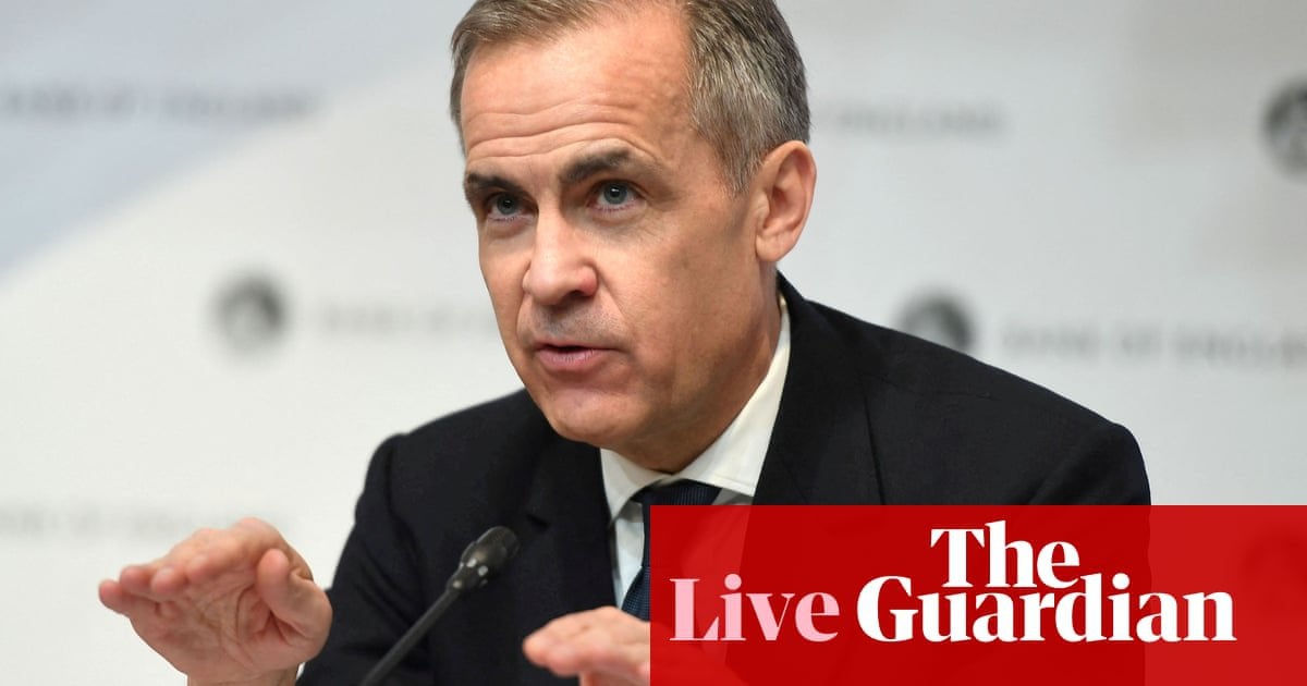 Mark Carney defends claim UK economy has shrunk from 90% size of Germany's to 70% since Brexit
