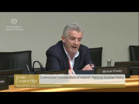 Michael O'Leary Brexit will take ten years to unravel (testament to the OIreachtas transport committee in Ireland)