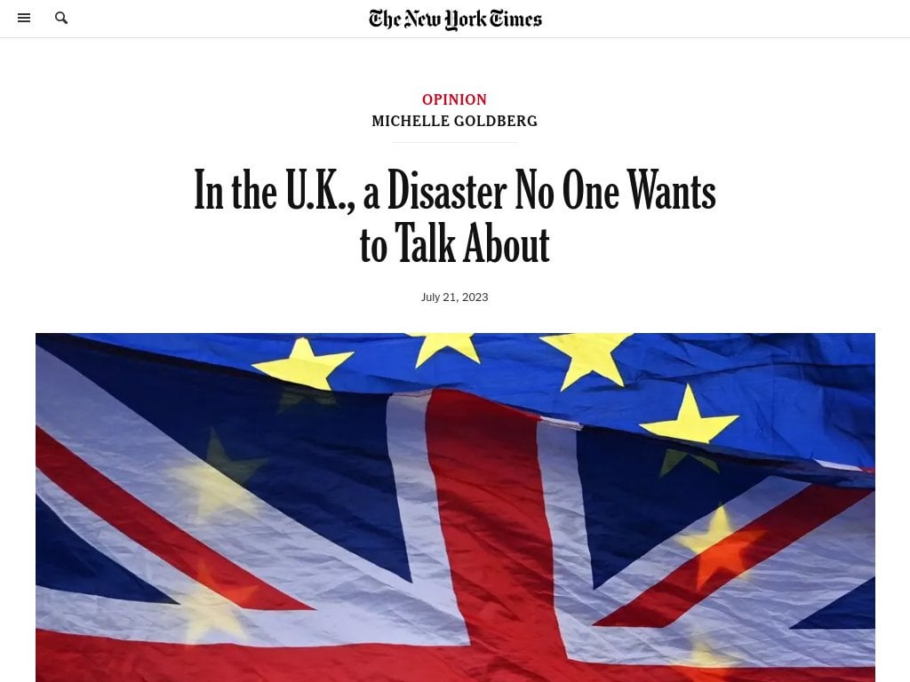 Opinion | Brexit, the Disaster No One Wants to Talk About - The New Yorker