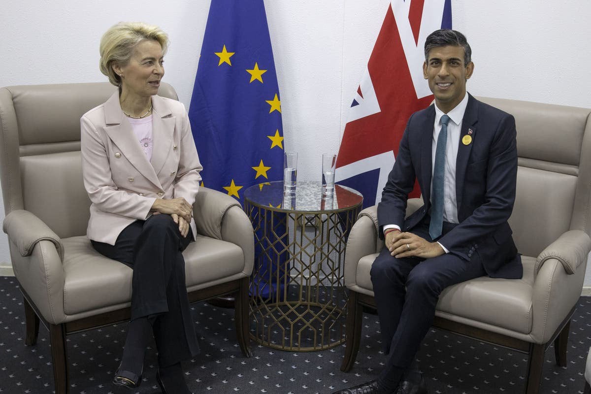 Sunak and Ursula von der Leyen seek ‘resolution’ to post-Brexit trading tensions