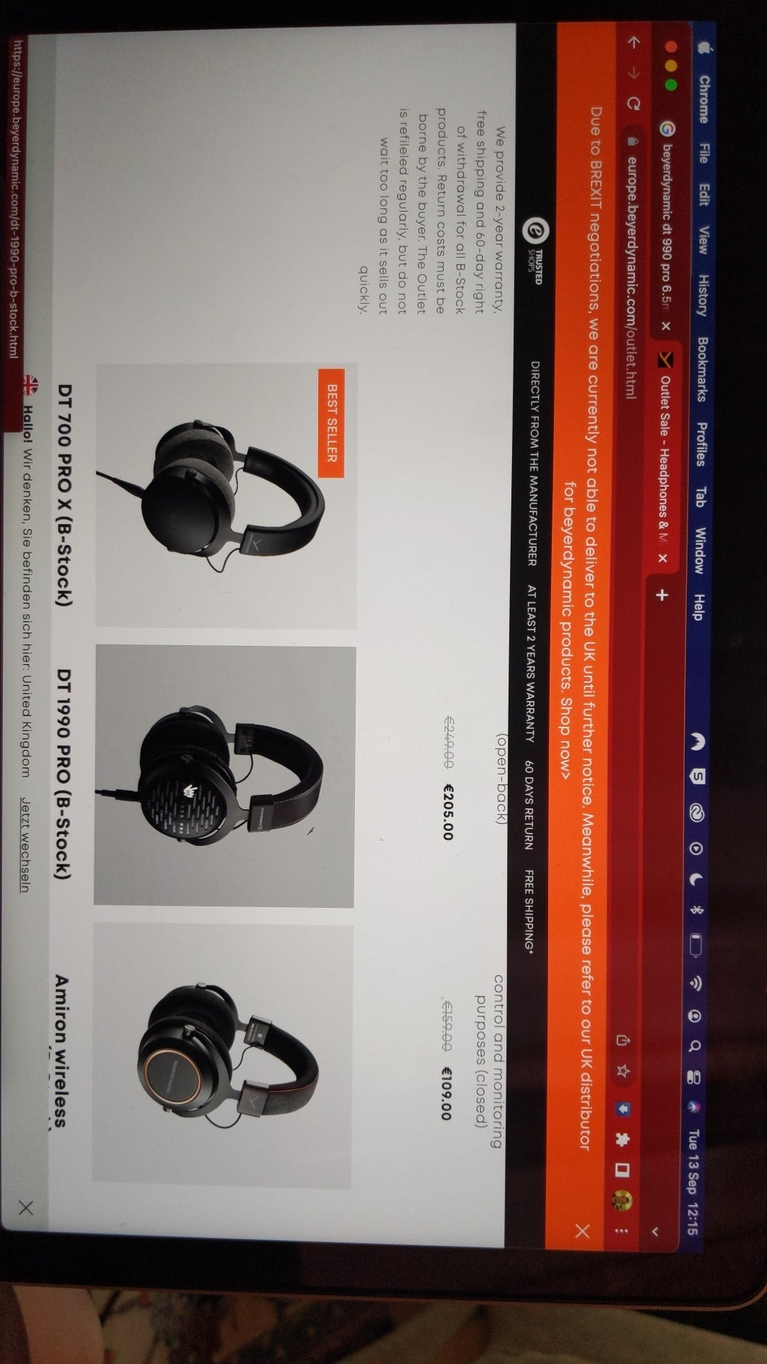 Well that sucks... thanks Brexit you bastard.